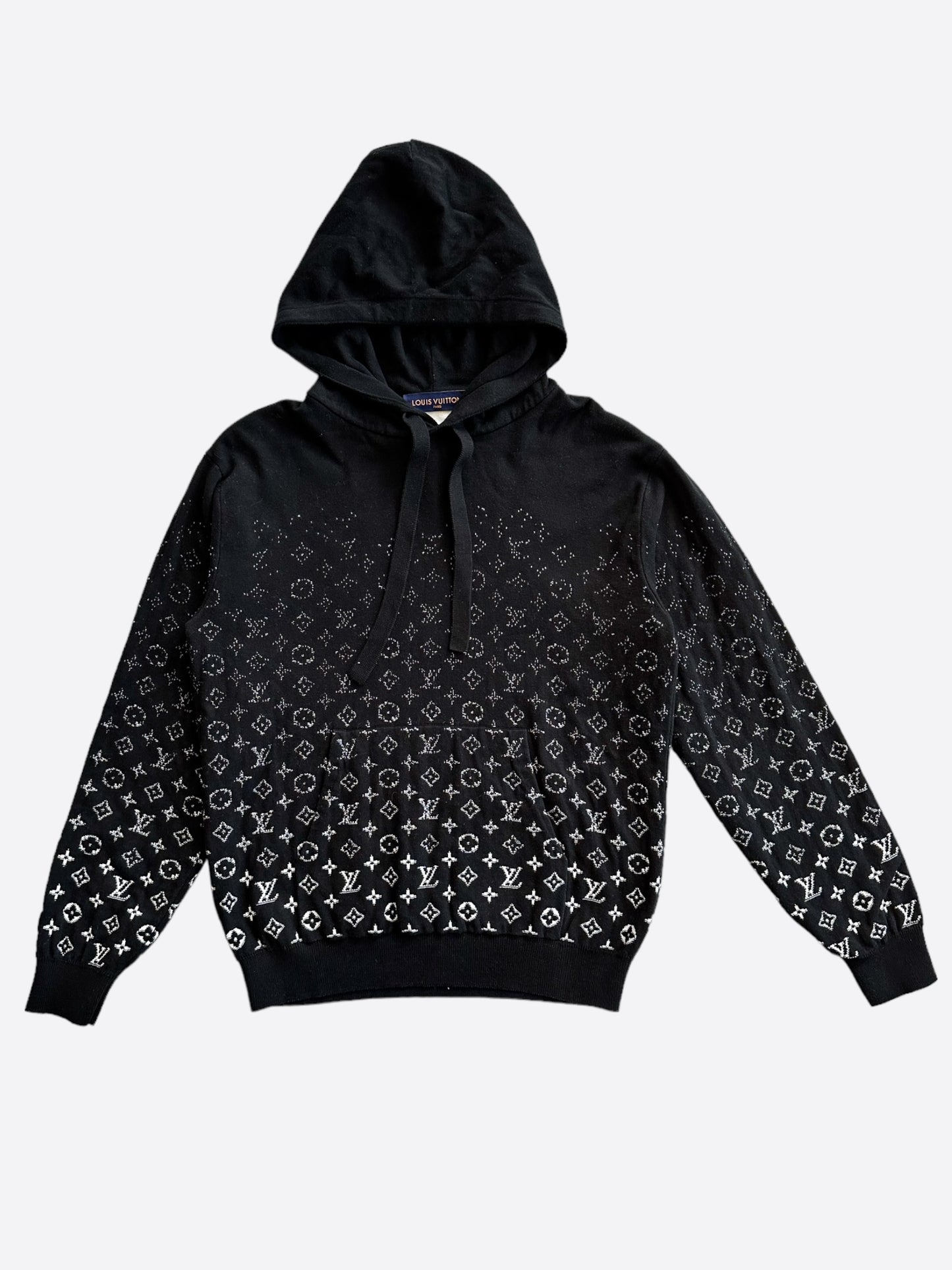 Louis Vuitton Black & White Monogram Gradient Hoodie