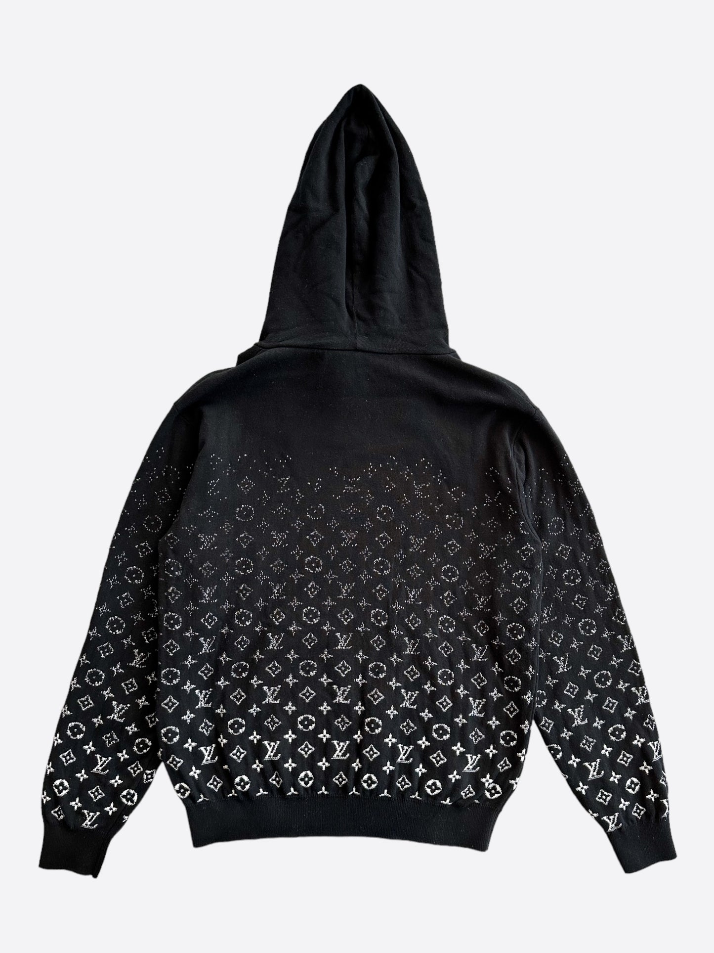 Louis Vuitton Black & White Monogram Gradient Hoodie