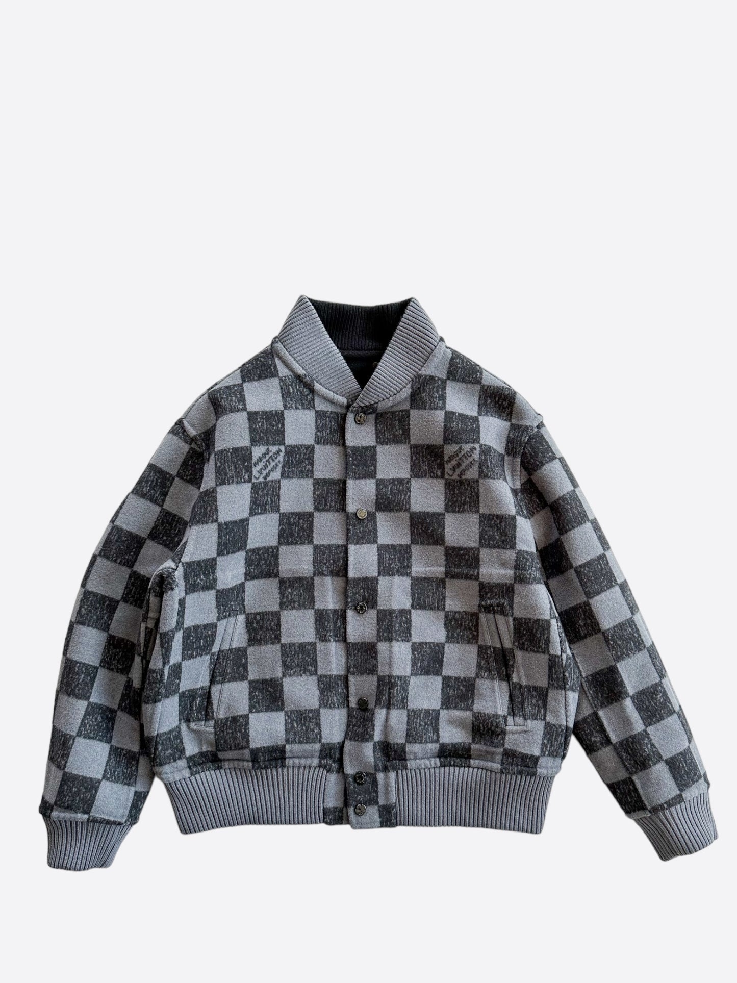 Louis Vuitton Black & Grey Damier Reversible Bomber Jacket