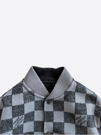 Louis Vuitton Black & Grey Damier Reversible Bomber Jacket