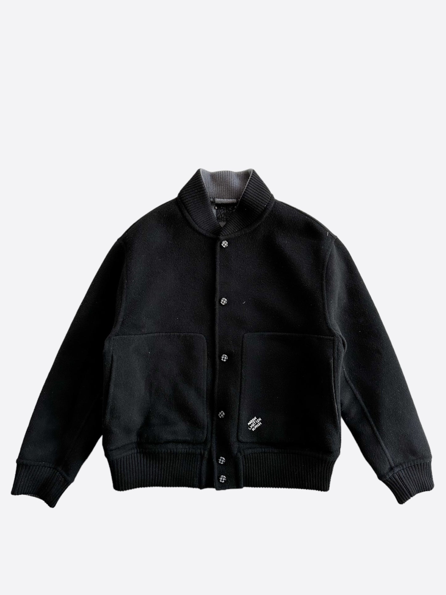 Louis Vuitton Black & Grey Damier Reversible Bomber Jacket