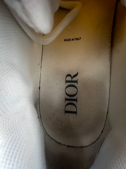 Dior White & Reflective Grey B22 Sneakers