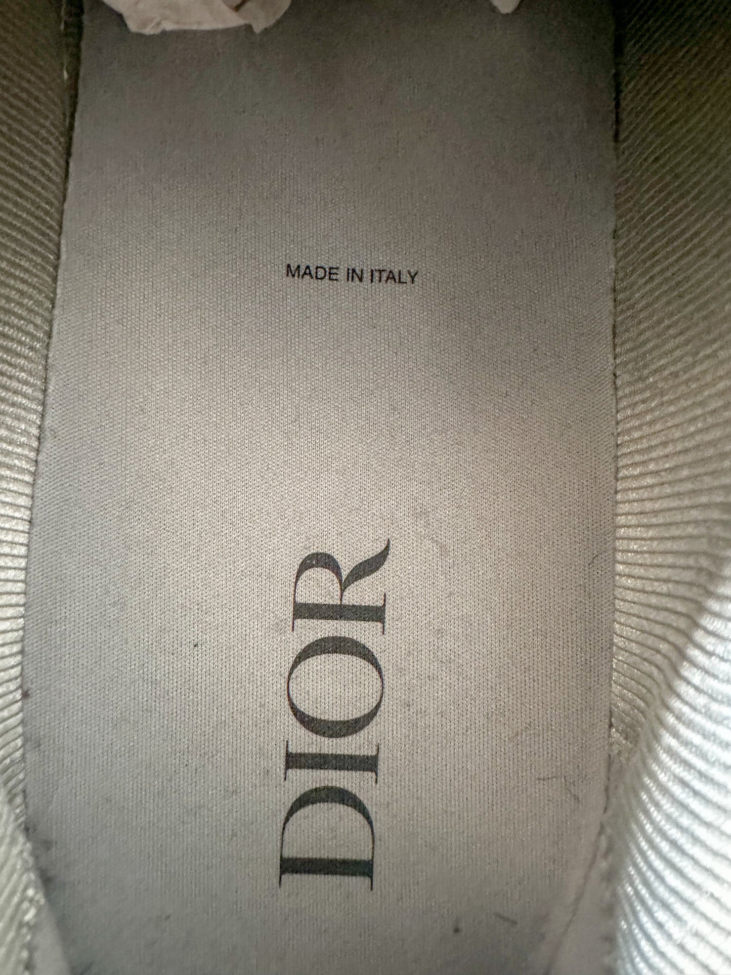 Dior Grey & White Oblique B27 Sneakers