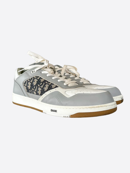 Dior Grey & White Oblique B27 Sneakers