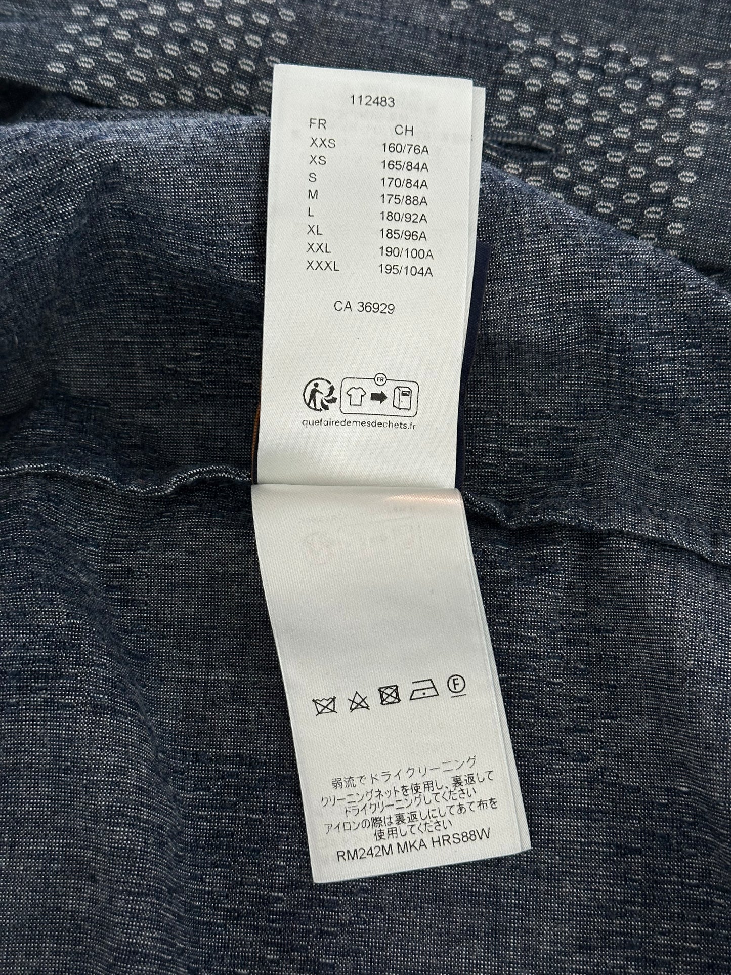 Louis Vuitton Blue & White Damier Denim Button Up Shirt