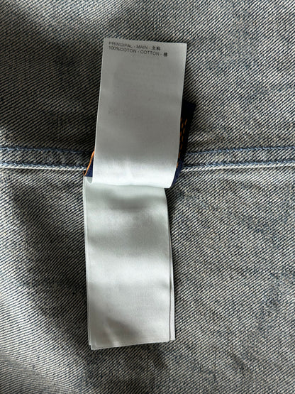 Louis Vuitton Blue & White Barb Wire Monogram Denim Shirt