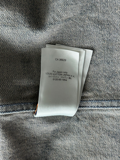 Louis Vuitton Blue & White Barb Wire Monogram Denim Shirt