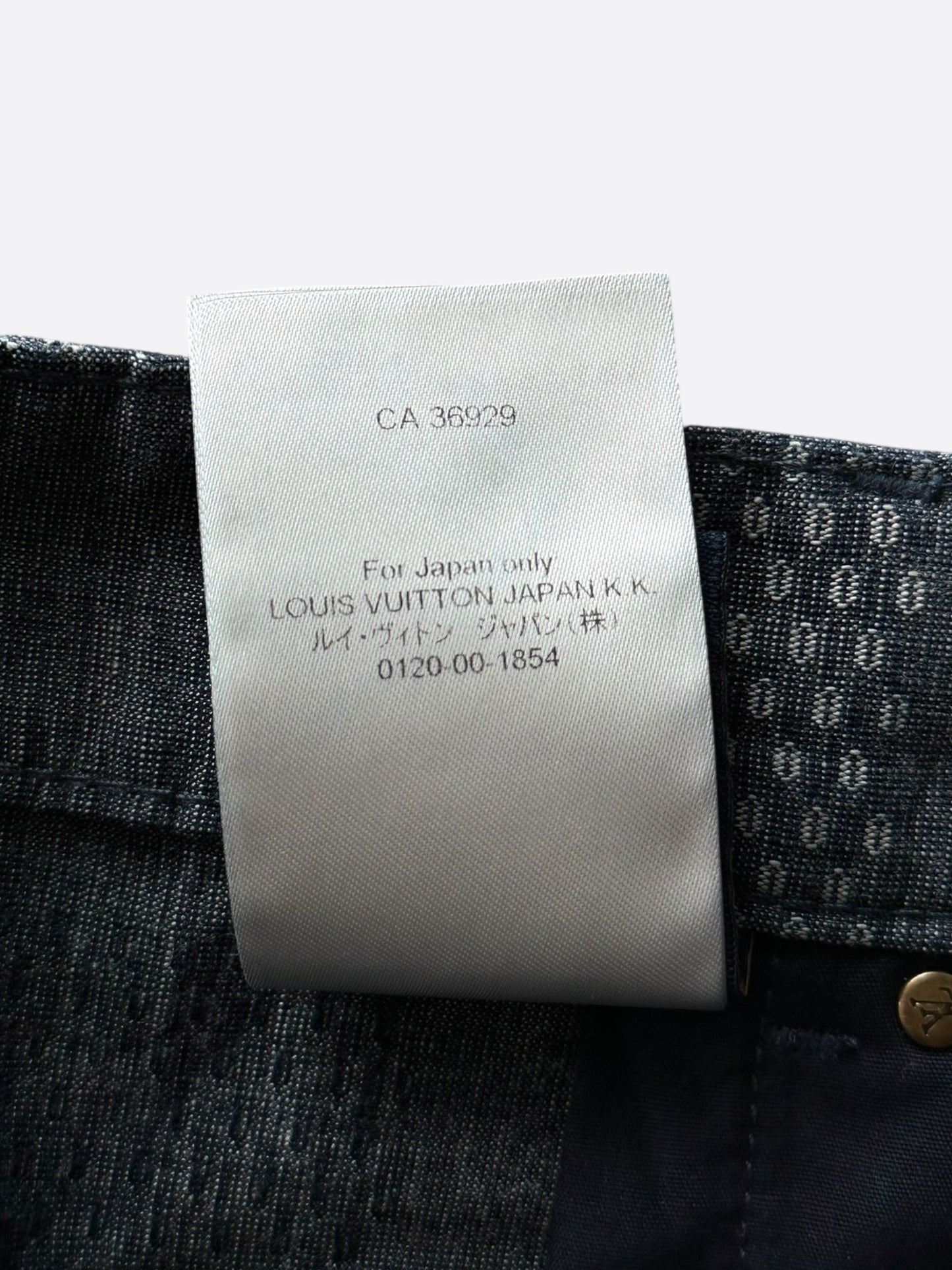 Louis Vuitton Blue & White Damier Denim Shorts