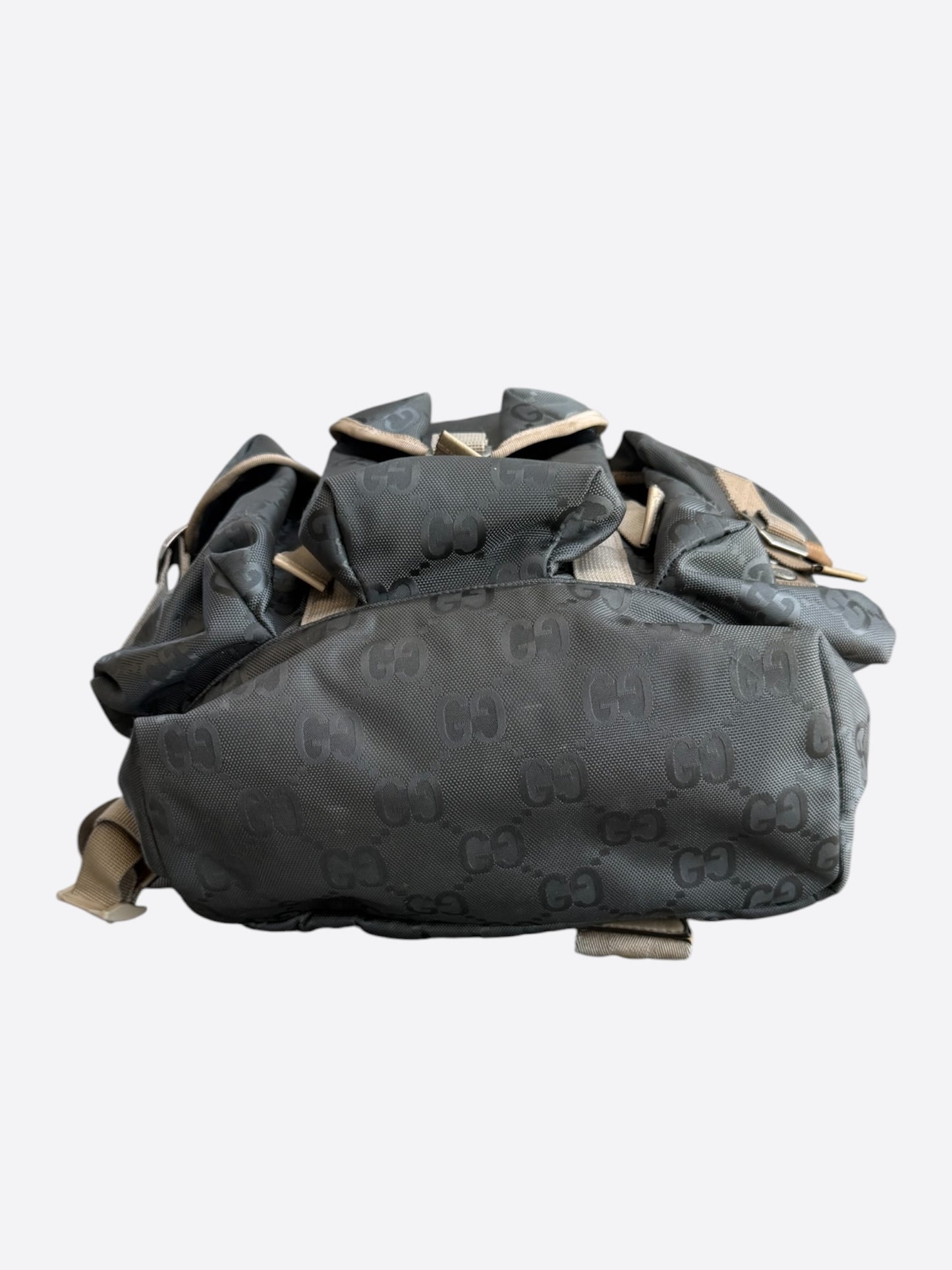 Gucci Black & Tan Supreme GG Monogram Off The Grid Backpack
