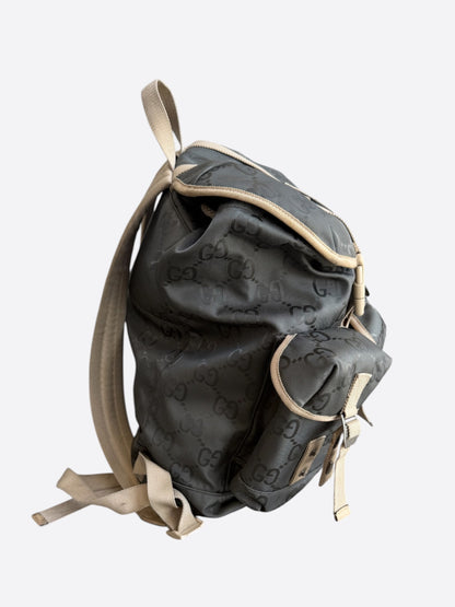 Gucci Black & Tan Supreme GG Monogram Off The Grid Backpack