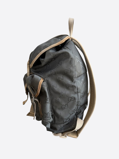 Gucci Black & Tan Supreme GG Monogram Off The Grid Backpack