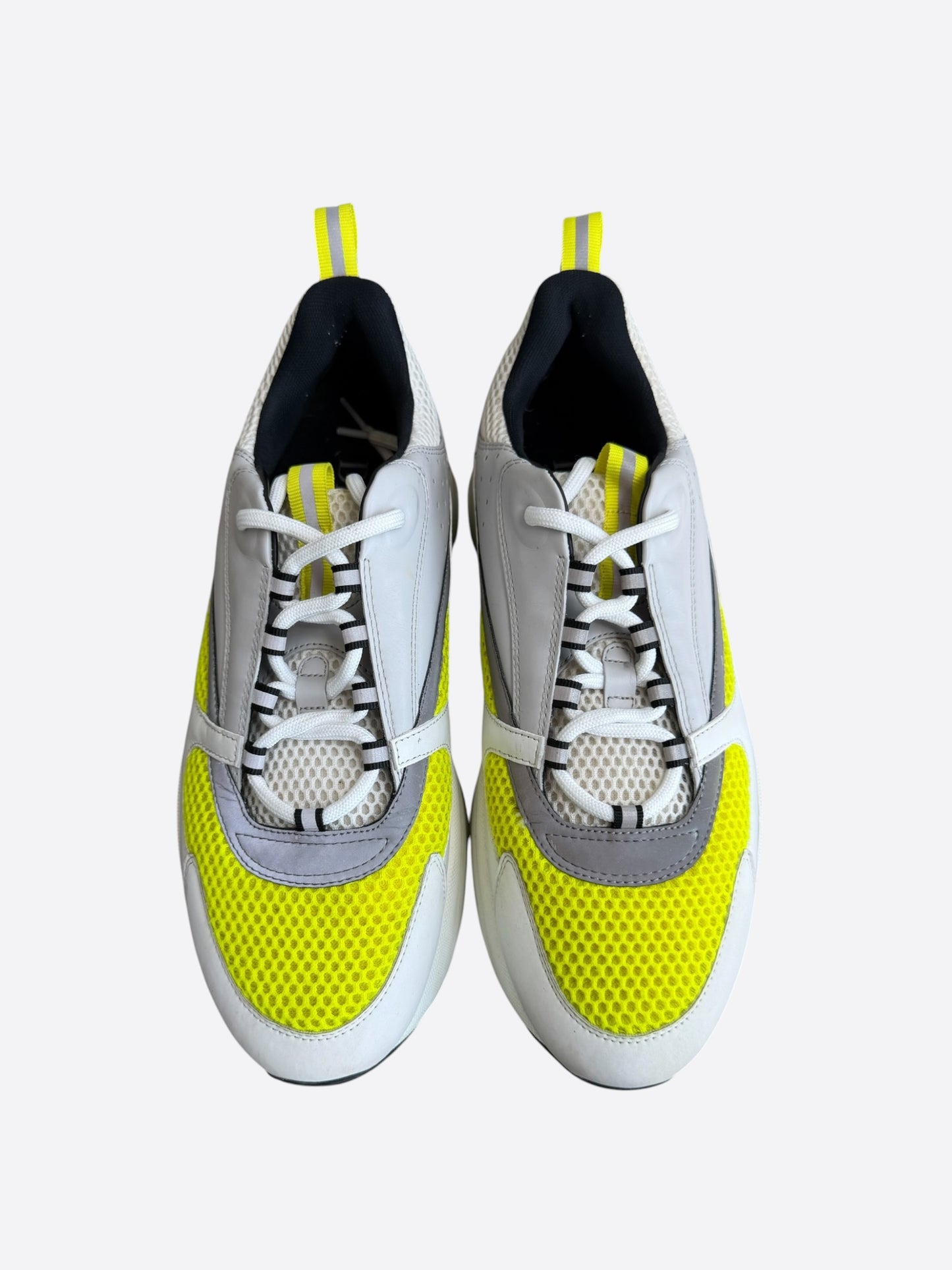 Dior White & Yellow B22 Sneakers