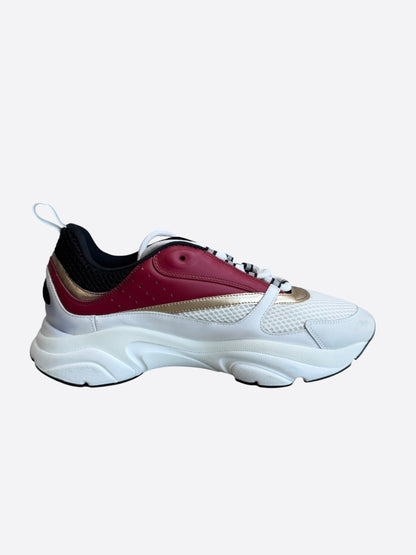 Dior Red, White & Gold B22 Sneakers