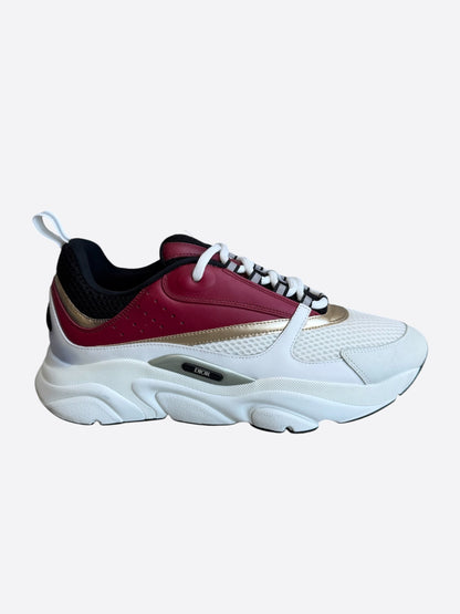 Dior Red, White & Gold B22 Sneakers