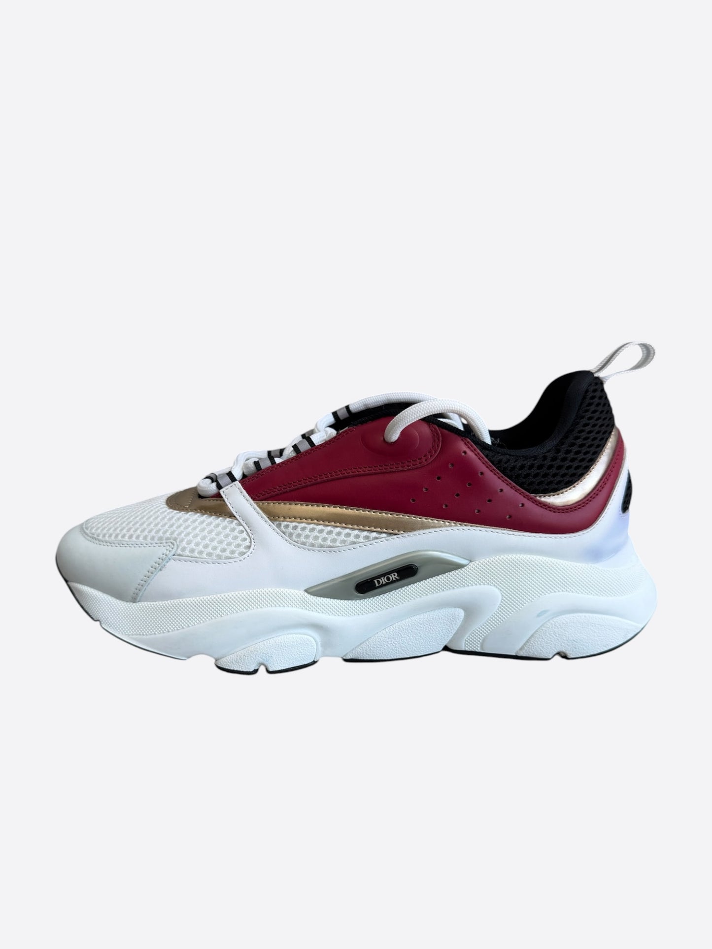 Dior Red, White & Gold B22 Sneakers