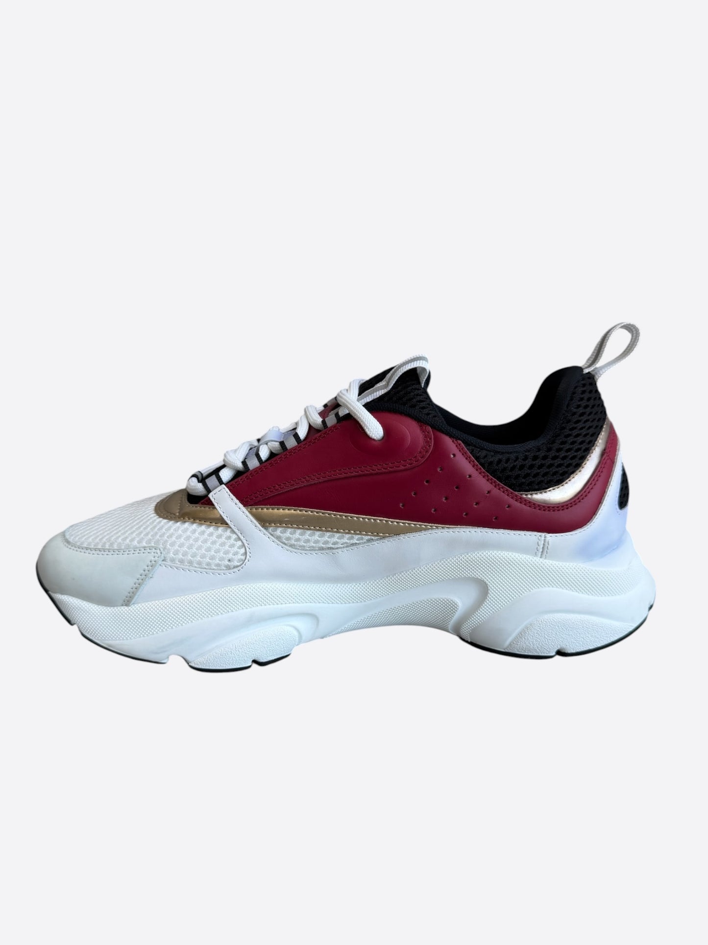 Dior Red, White & Gold B22 Sneakers