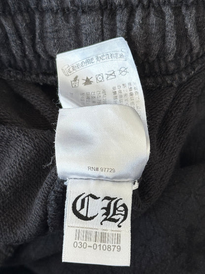 Chrome Hearts Black & White Horseshoe Logo Cross Jacquard Sweatpants