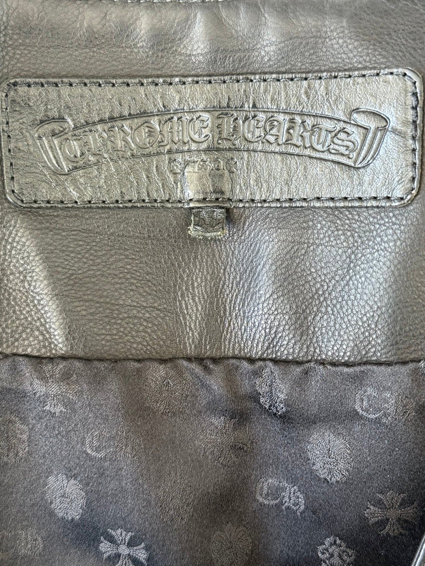 Chrome Hearts Black Leather Vest