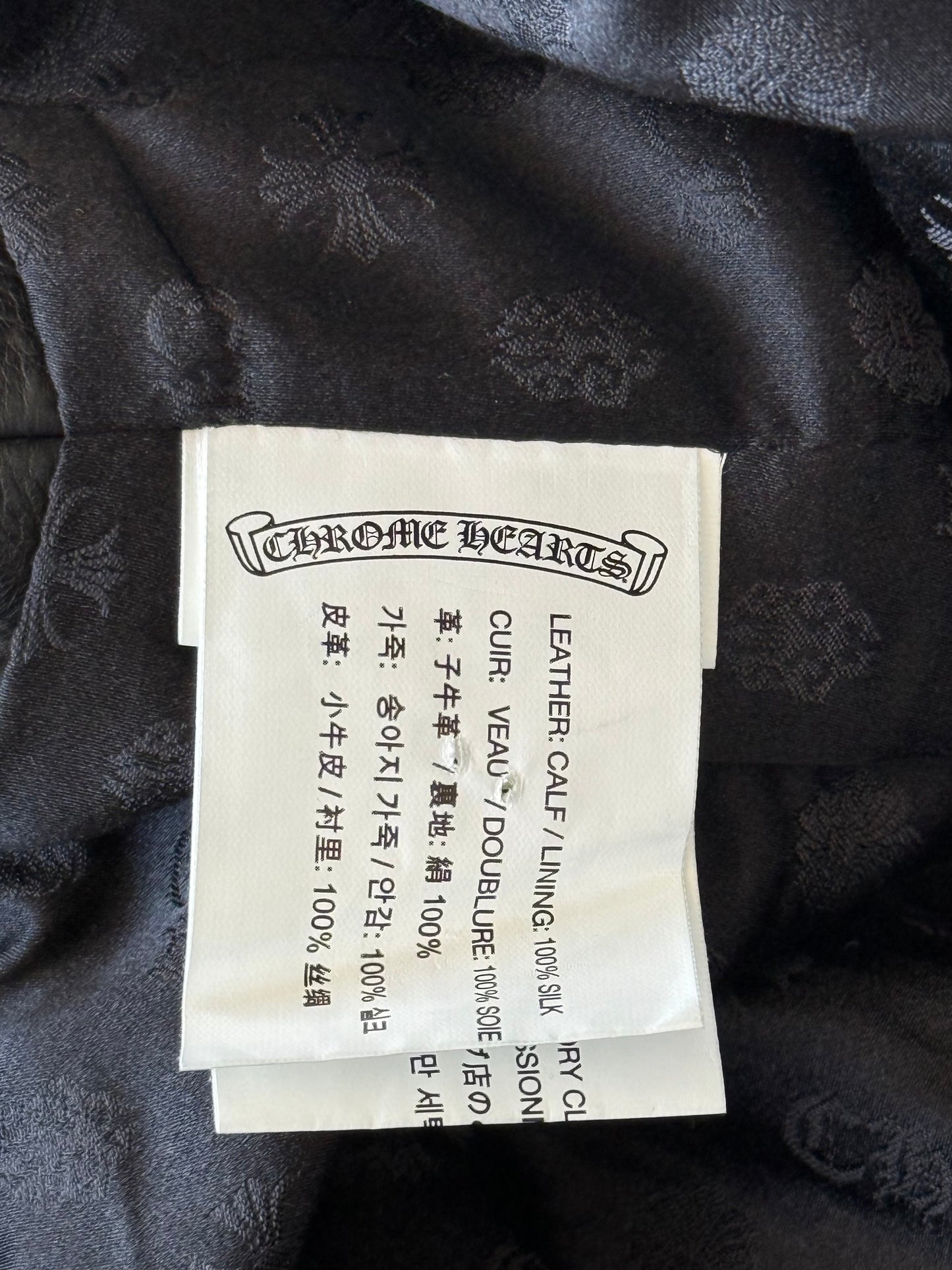 Chrome Hearts Black Leather Vest