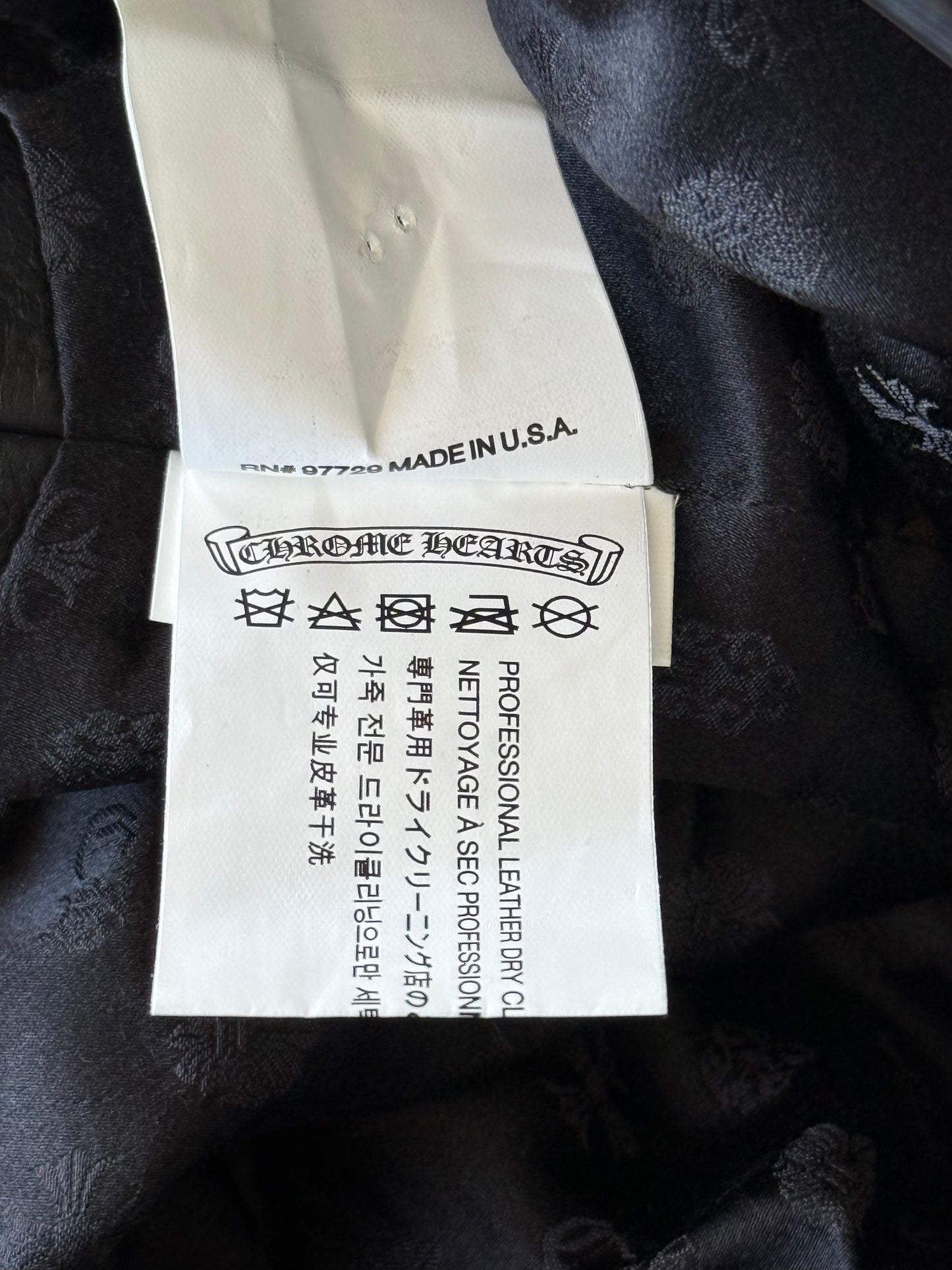 Chrome Hearts Black Leather Vest