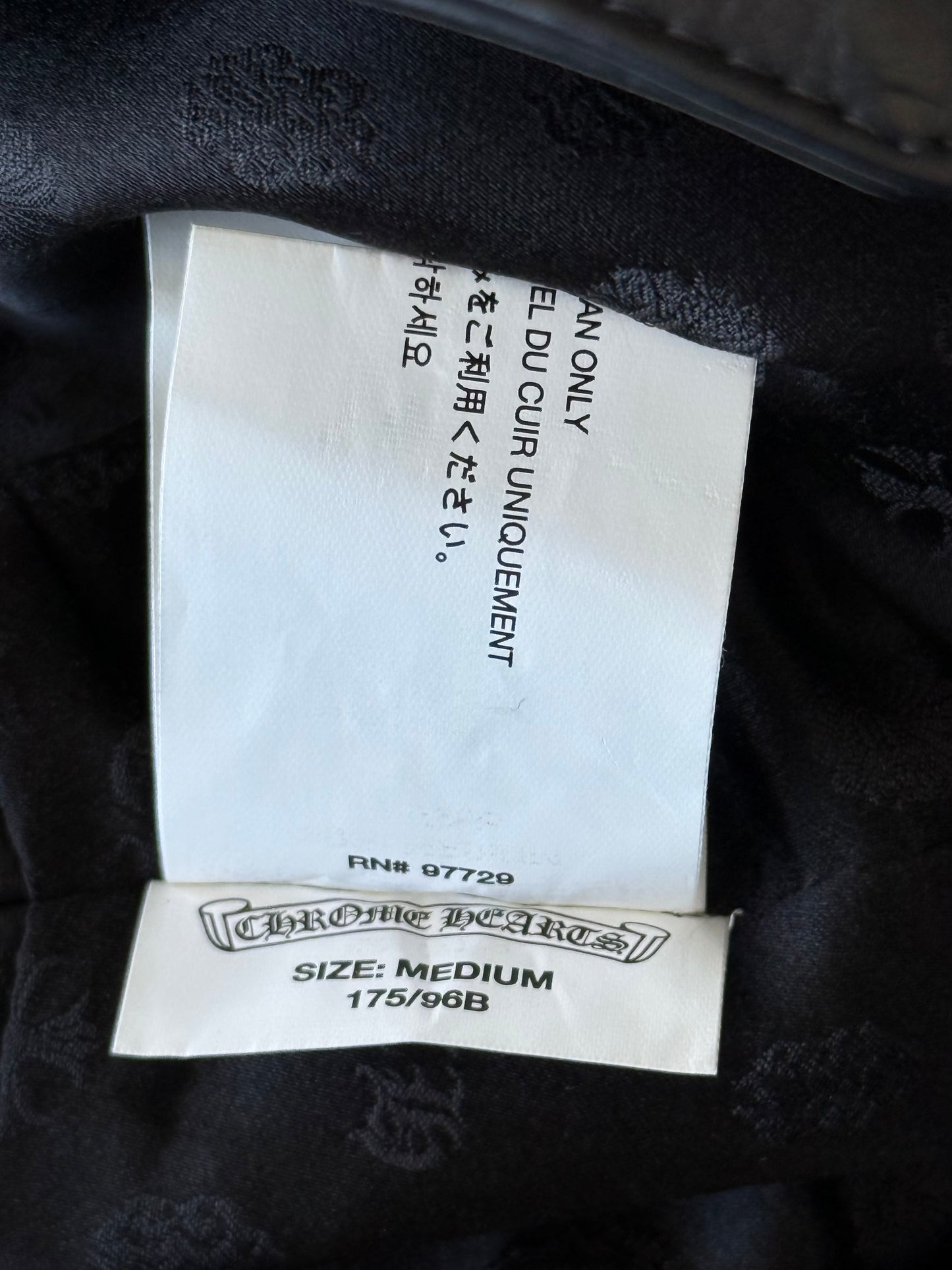 Chrome Hearts Black Leather Vest