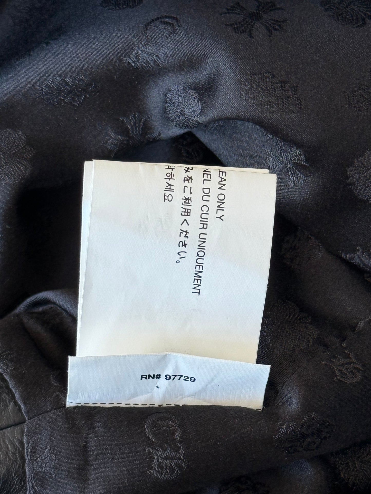 Chrome Hearts Black Leather Vest