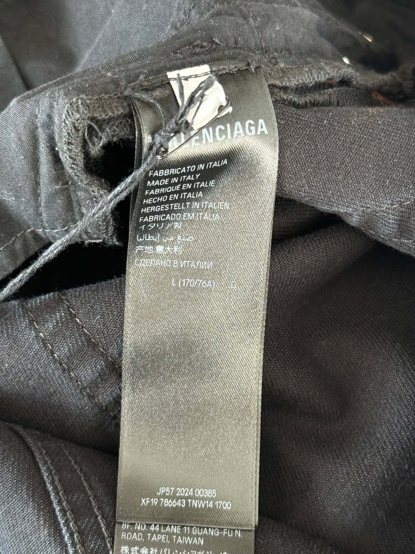 Balenciaga Black Bleached Logo Jeans
