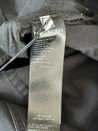 Balenciaga Black Bleached Logo Jeans