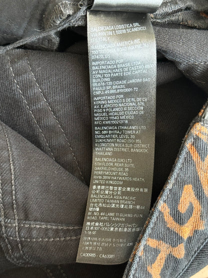 Balenciaga Black Bleached Logo Jeans
