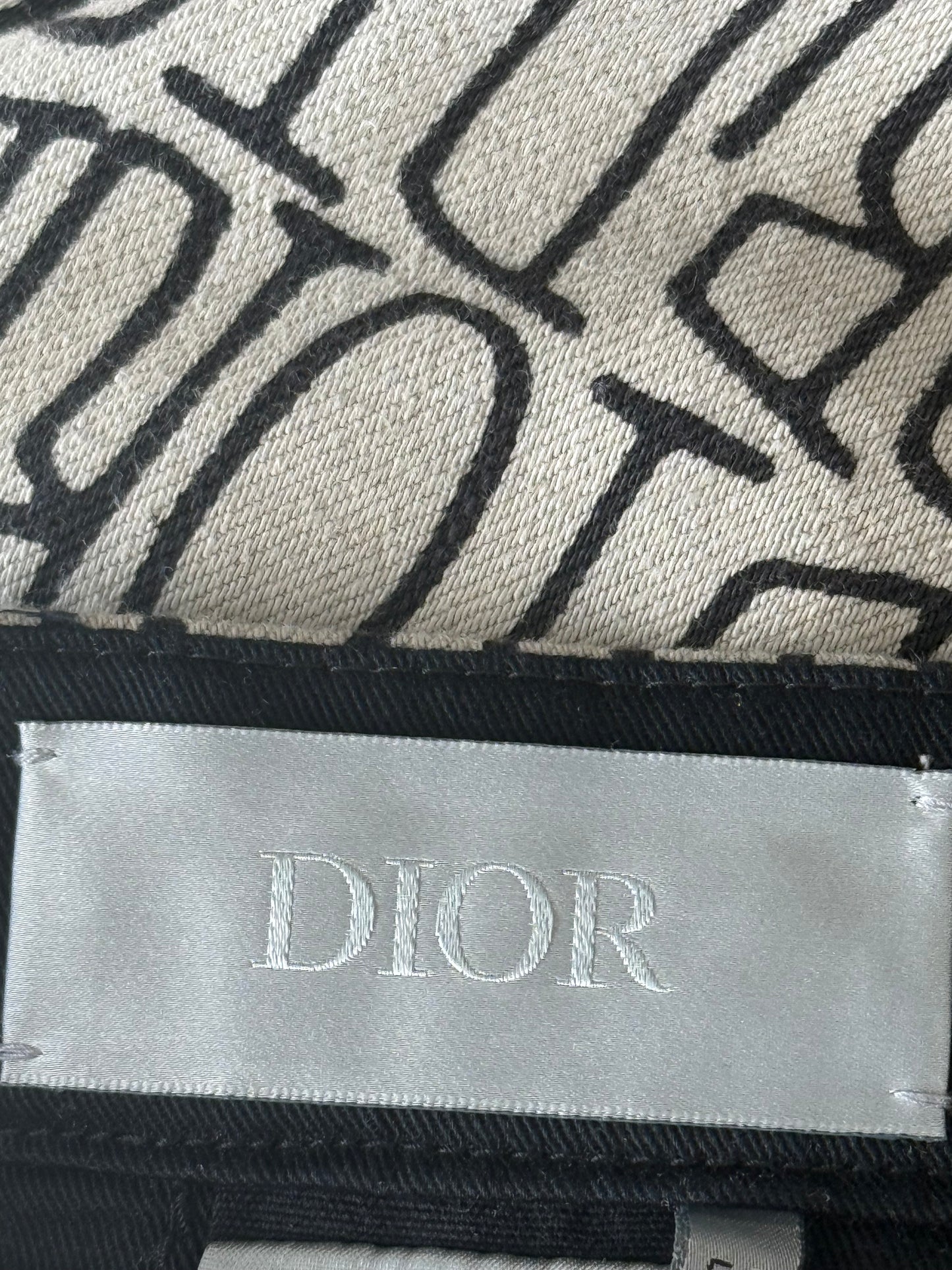 Dior Stussy Beige & Black Logo Pants