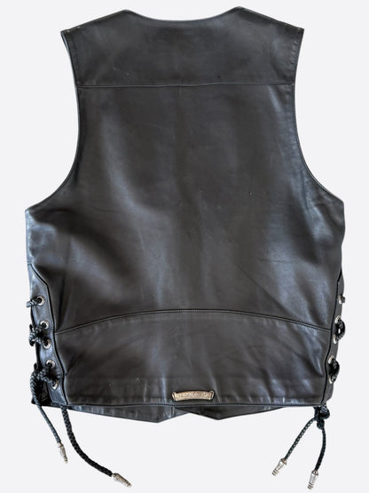 Chrome Hearts Black Leather Vest
