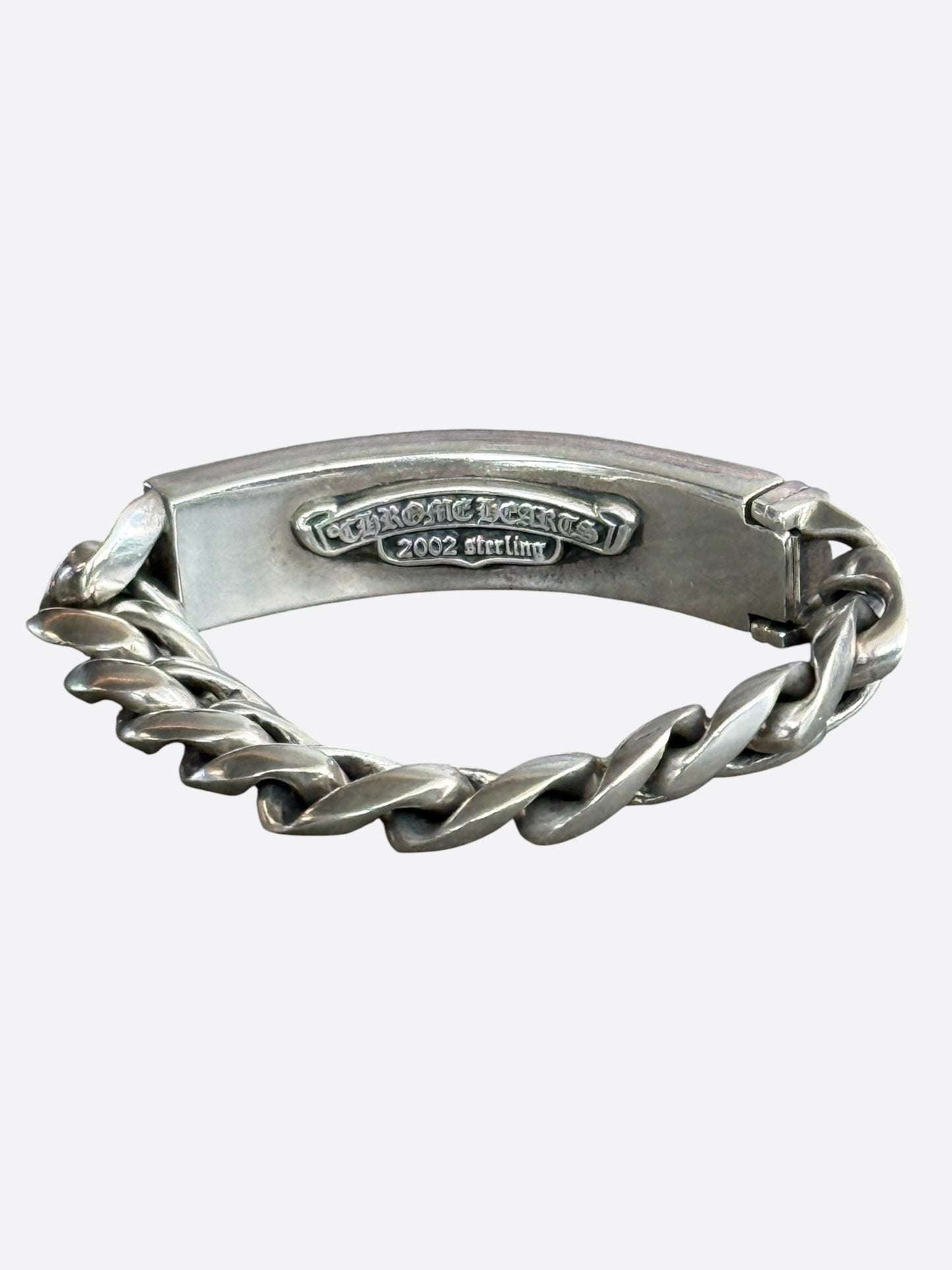 Chrome Hearts Rolling Stones Silver & Ruby Cuban Bracelet