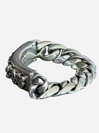 Chrome Hearts Rolling Stones Silver & Ruby Cuban Bracelet