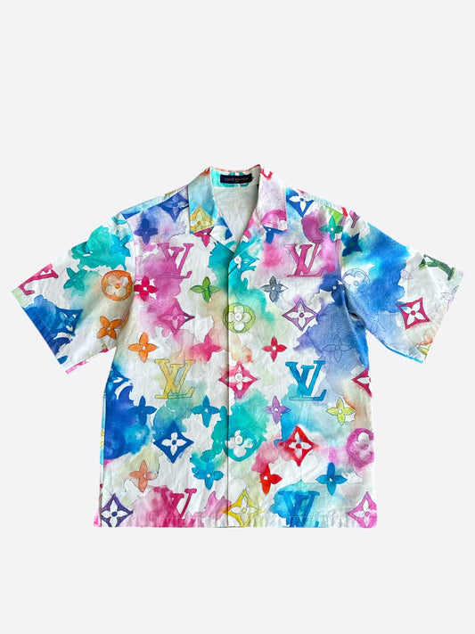 Louis Vuitton Watercolor Monogram Button Up Shirt