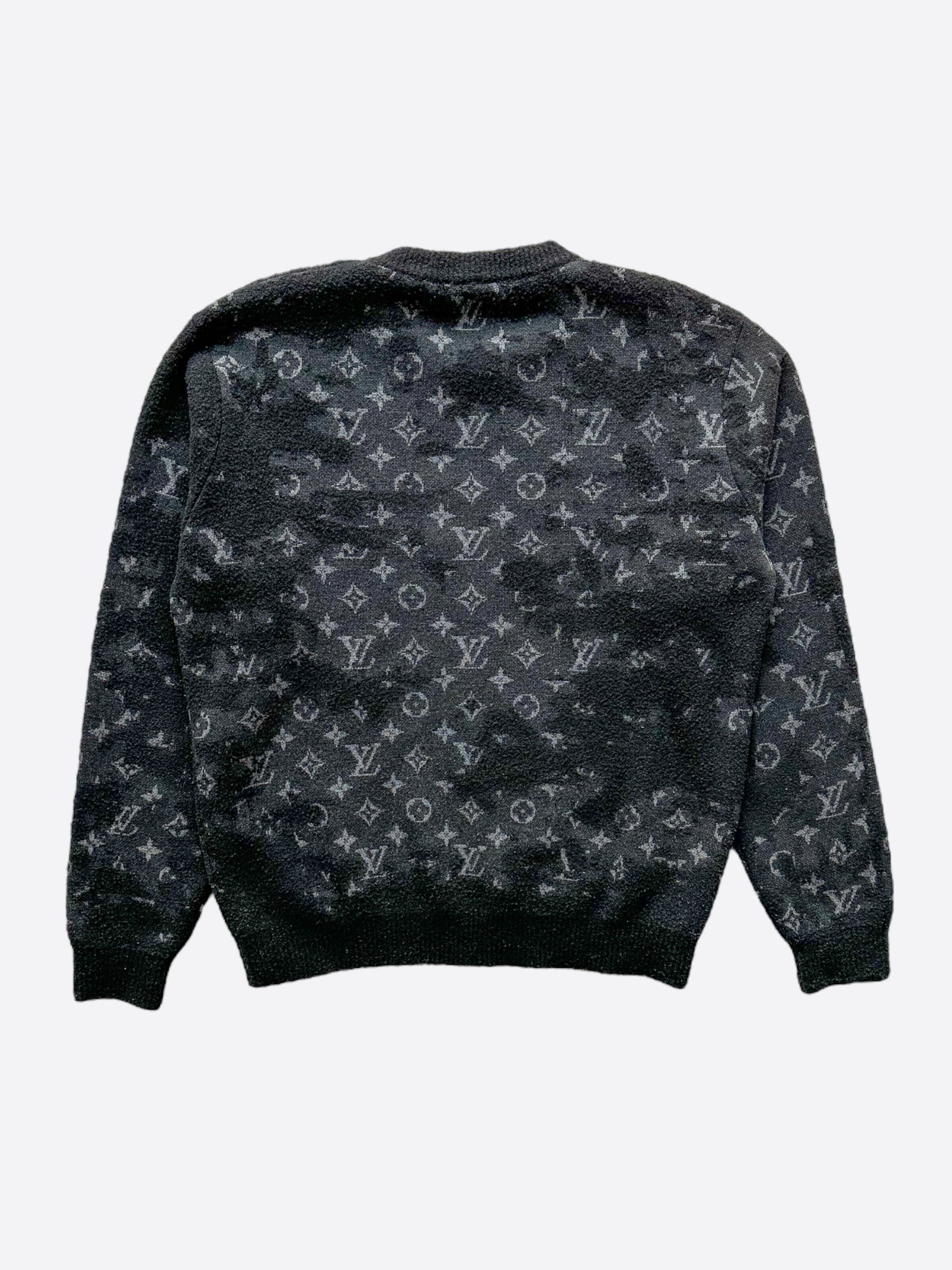 Louis Vuitton Black Distressed Monogram Sweater – Savonches