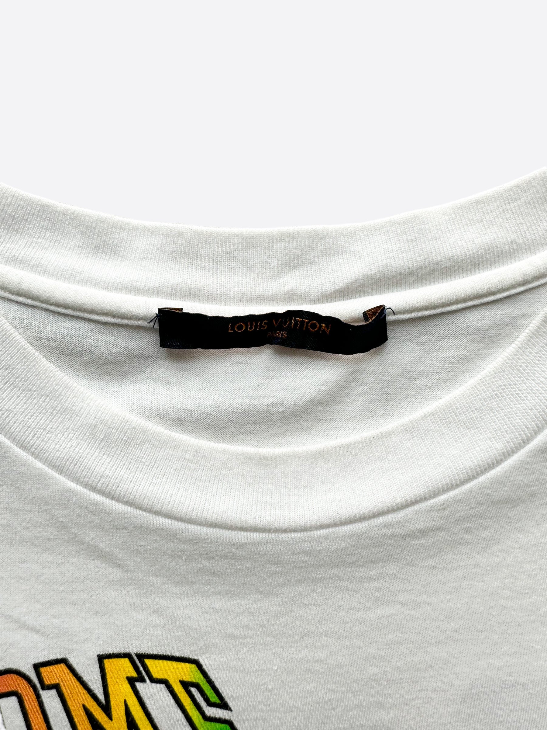 Louis Vuitton White Kansas Winds Printed Cotton T-Shirt L Louis Vuitton