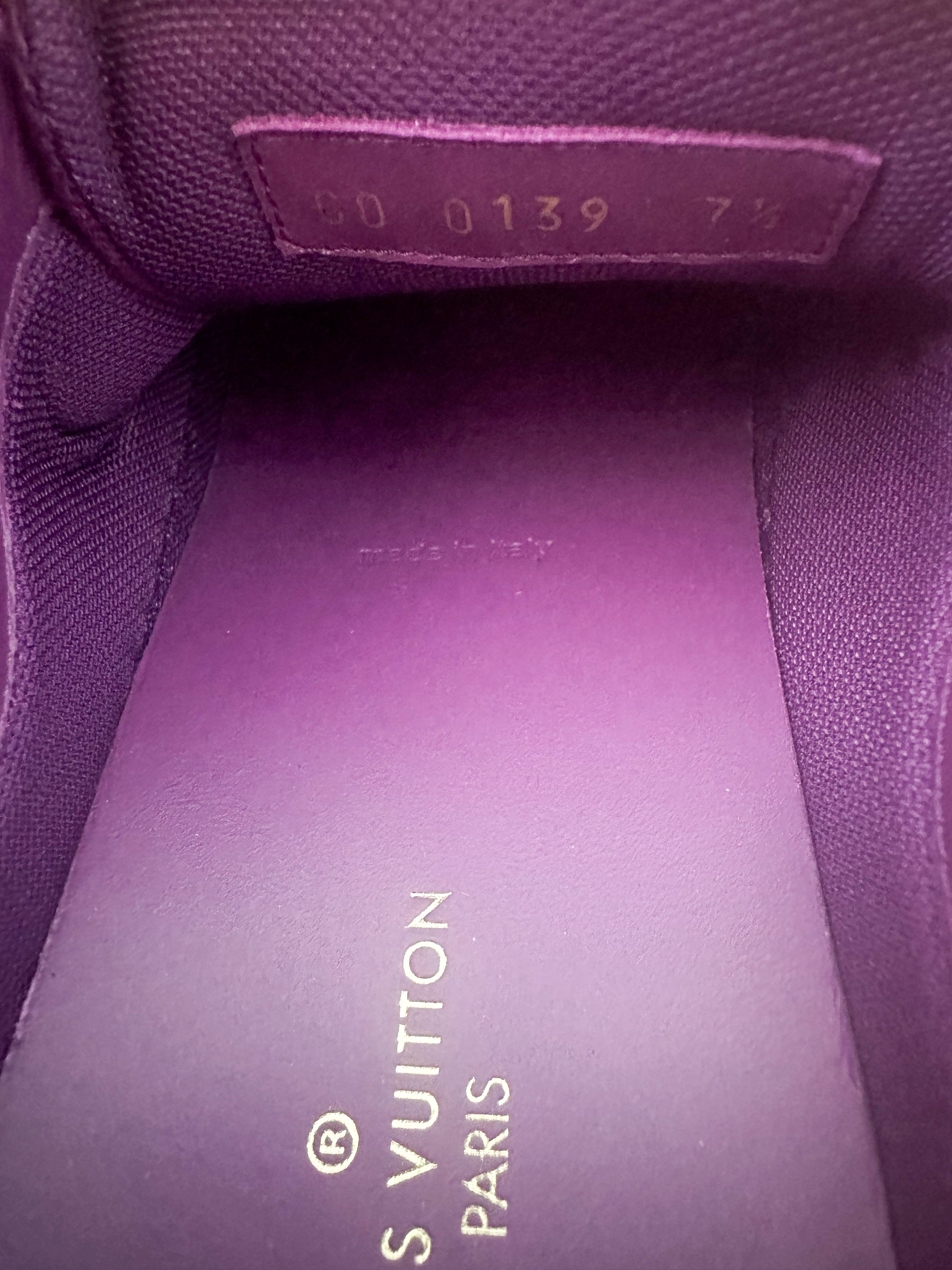Louis Vuitton Purple Denim Monogram Low Top Sneakers