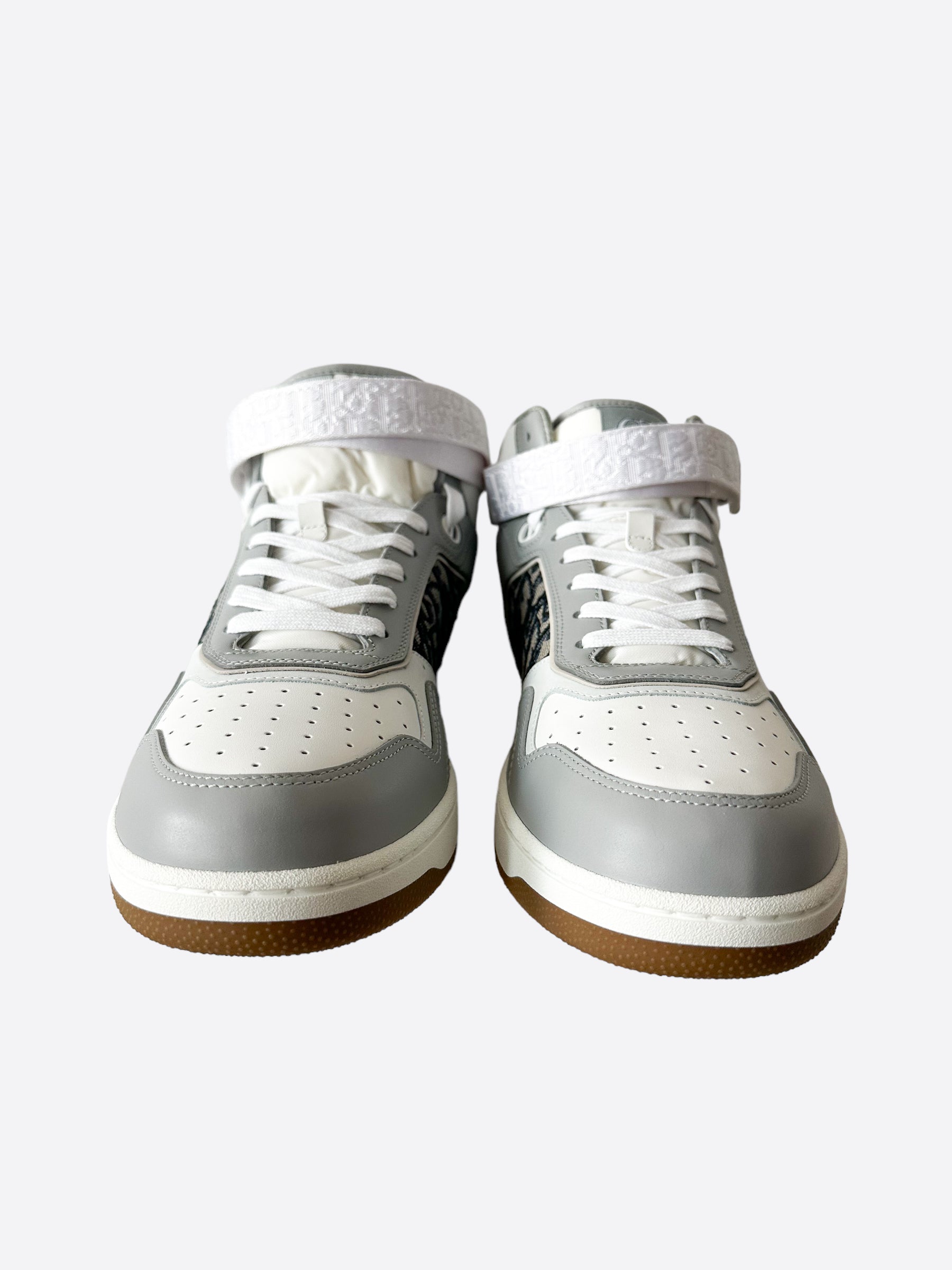 Dior Grey & White Oblique B27 Sneakers