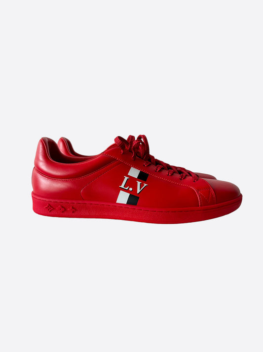 Louis Vuitton Red LV Stripe Luxembourg Trainers