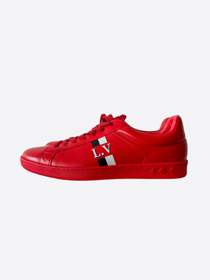 Louis Vuitton Red LV Stripe Luxembourg Trainers