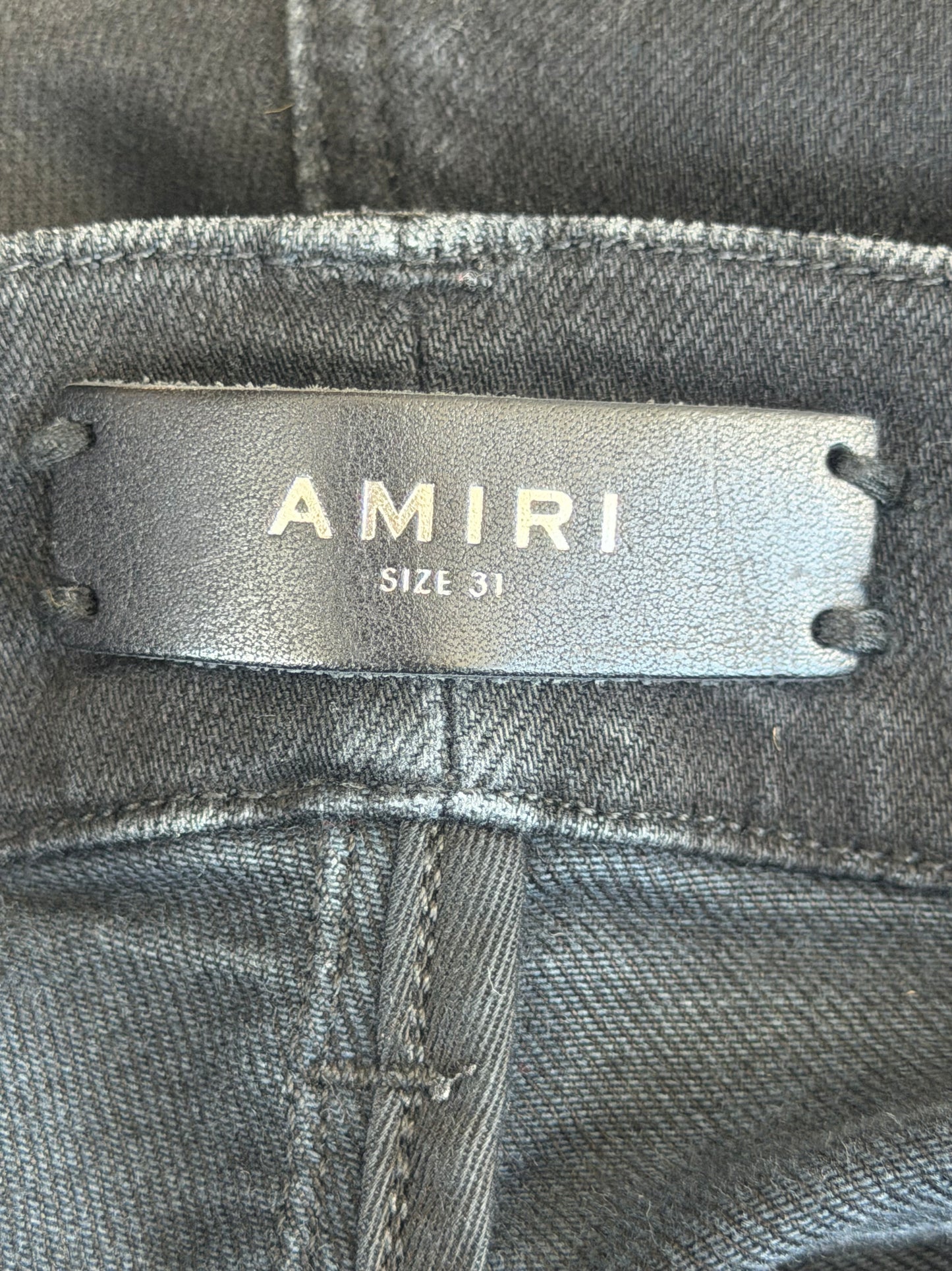 Amiri Black & White Core Applique Logo Jeans
