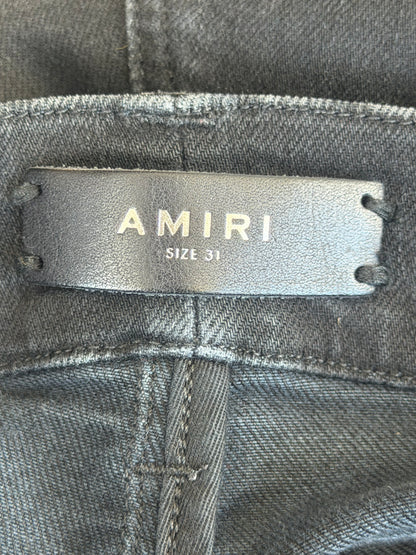 Amiri Black & White Core Applique Logo Jeans