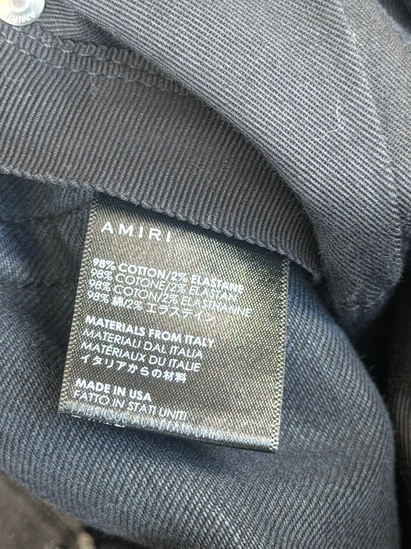 Amiri Black & White Core Applique Logo Jeans