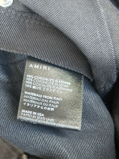 Amiri Black & White Core Applique Logo Jeans