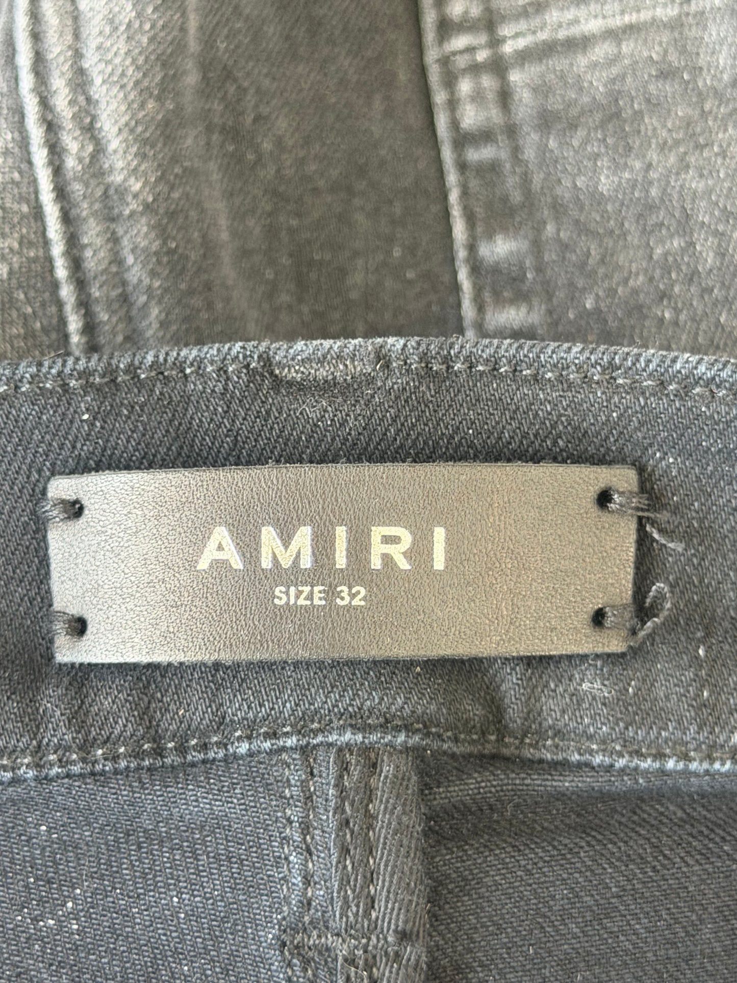 Amiri Aged Black & Blue Patch MX1 Jeans