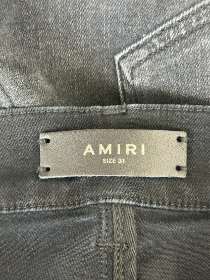 Amiri Aged Black Tie-Dye Patch Thrasher Jeans