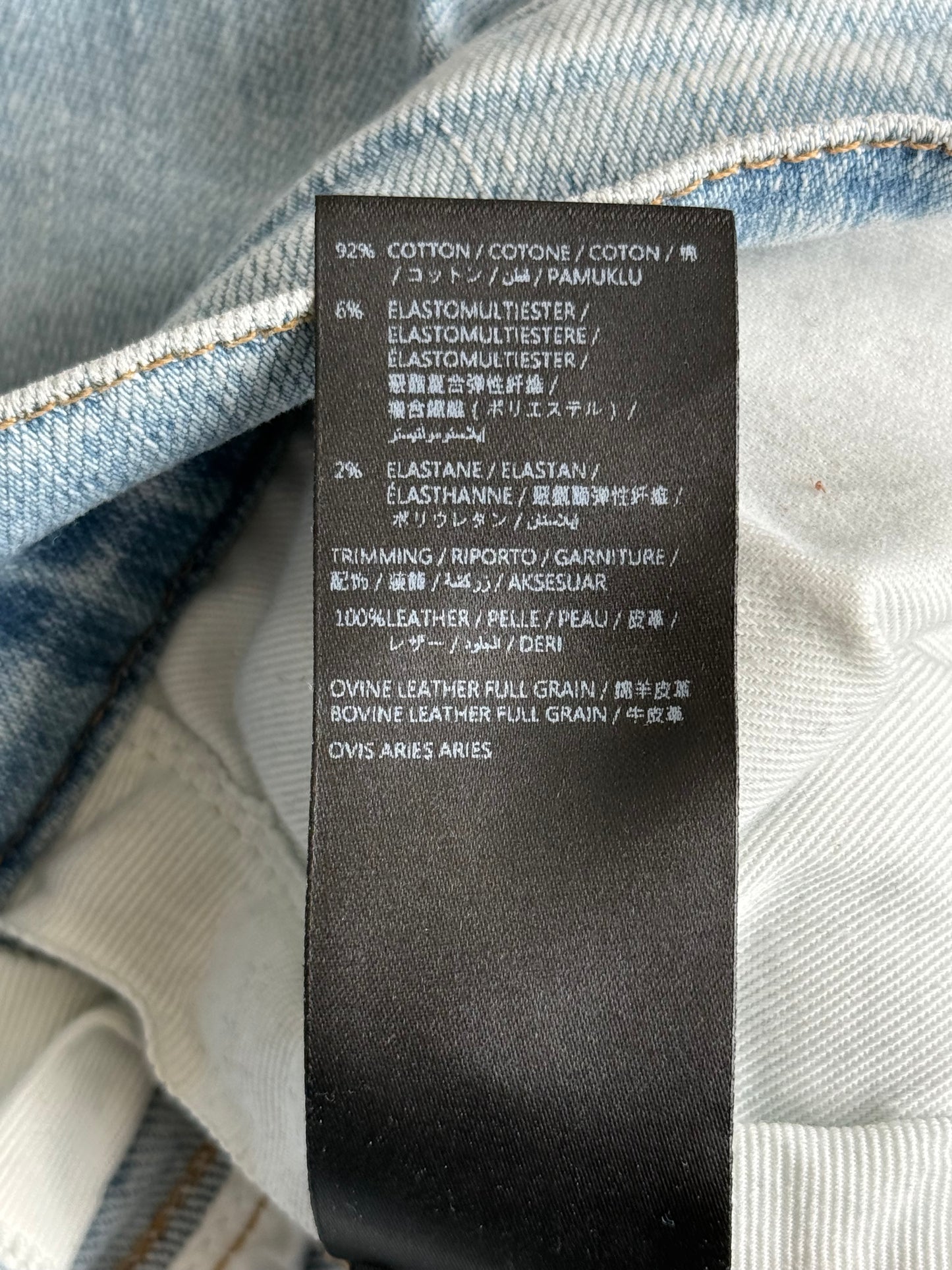 Amiri Aged Indigo & Brown Croc Patch MX1 Jeans