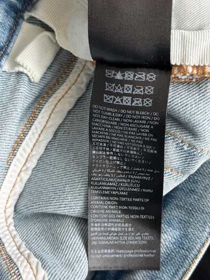 Amiri Aged Indigo & Brown Croc Patch MX1 Jeans