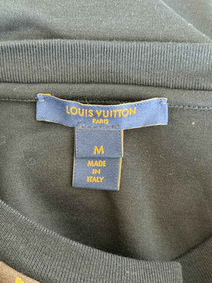 Louis Vuitton Black & Brown Monogram Women's T-Shirt