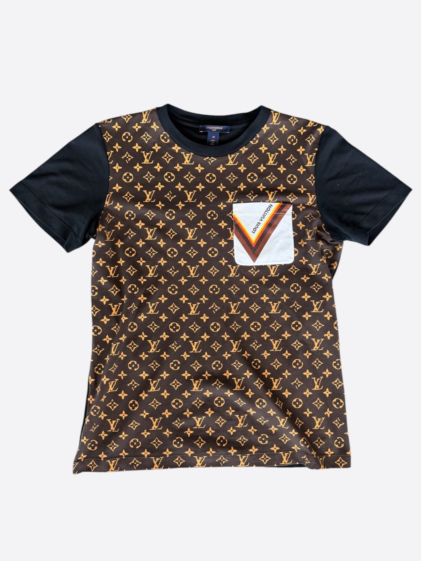Louis Vuitton Black & Brown Monogram Women's T-Shirt